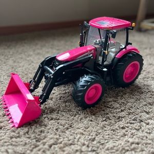 Hot Pink Case IH Tractor with Loader 1/16 Scale